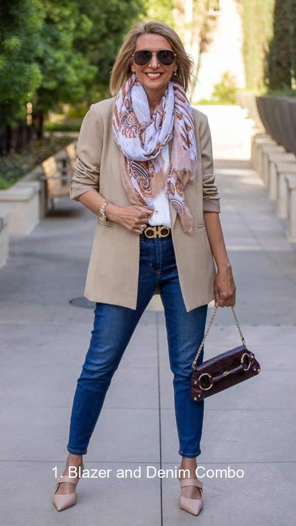 1. Blazer and Denim Combo