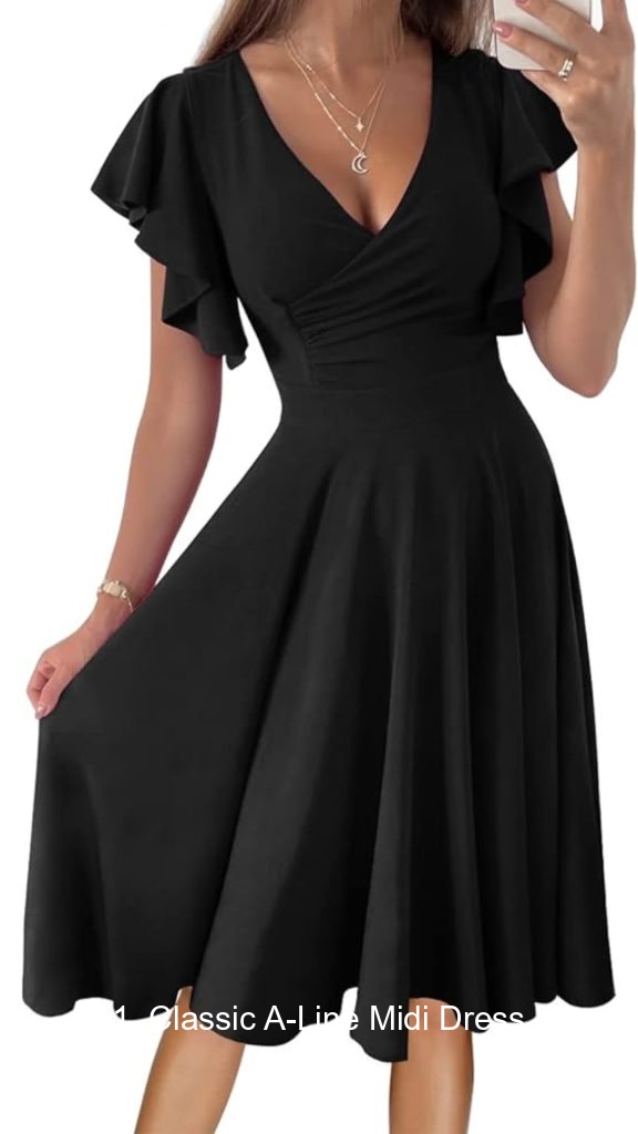 1. Classic A-Line Midi Dress