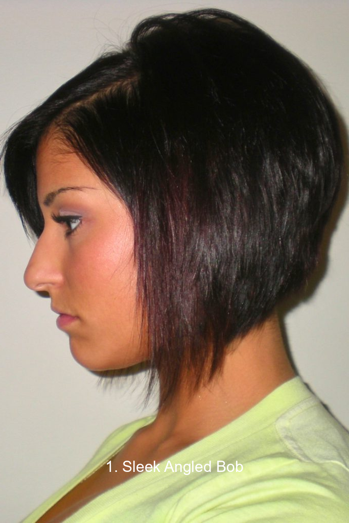 1. Sleek Angled Bob