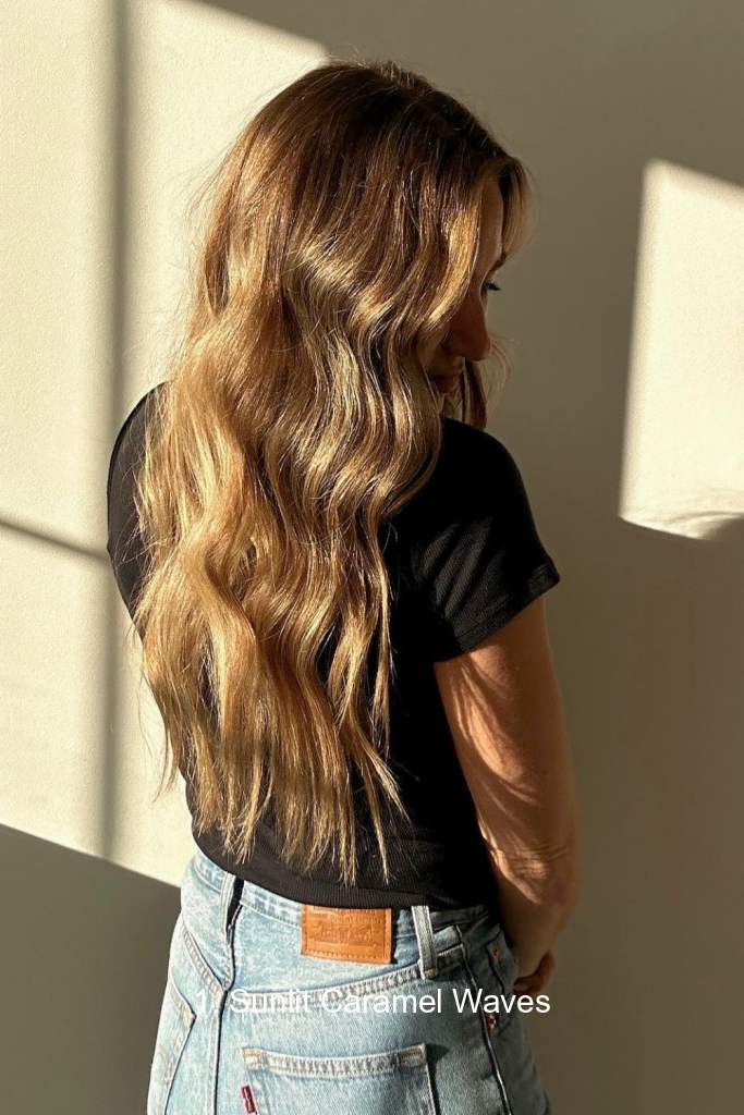 1. Sunlit Caramel Waves