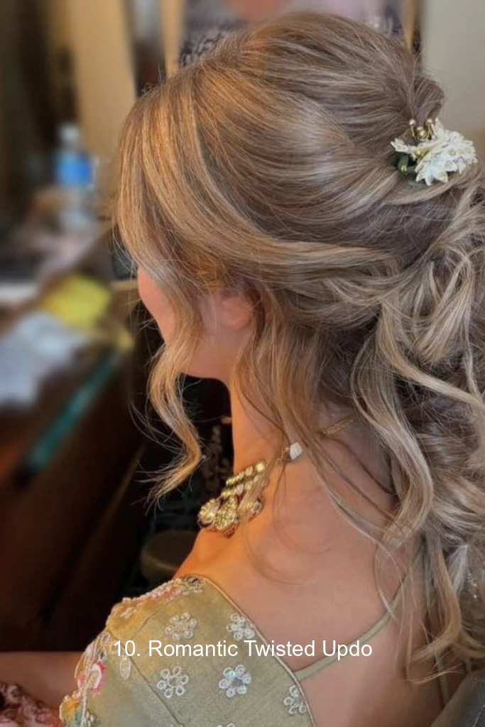 10. Romantic Twisted Updo