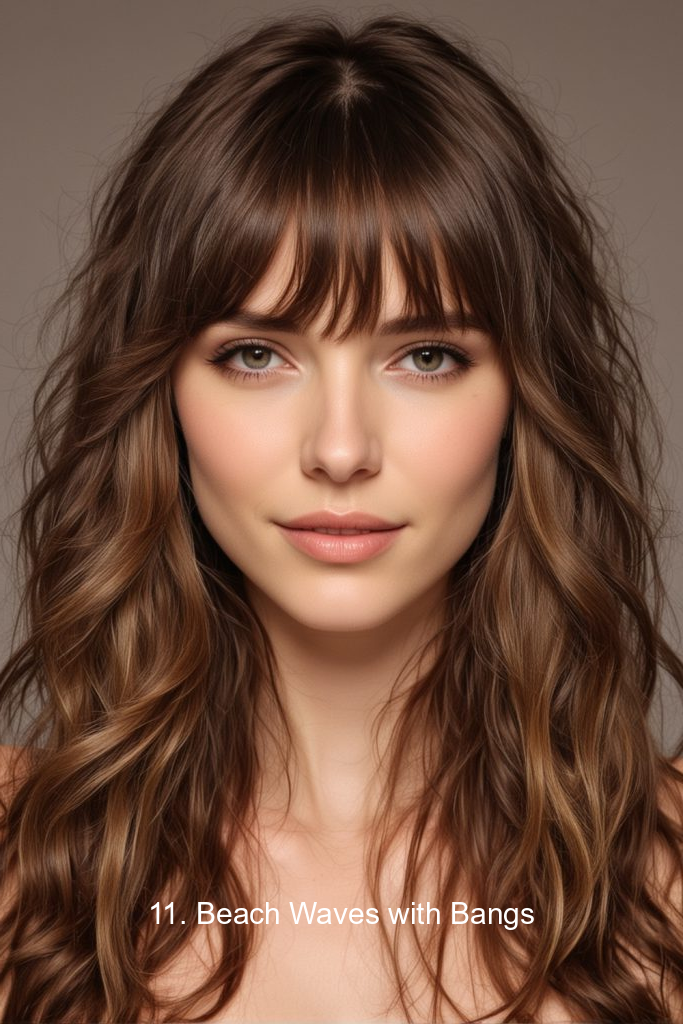 11. Beach Waves with Bangs