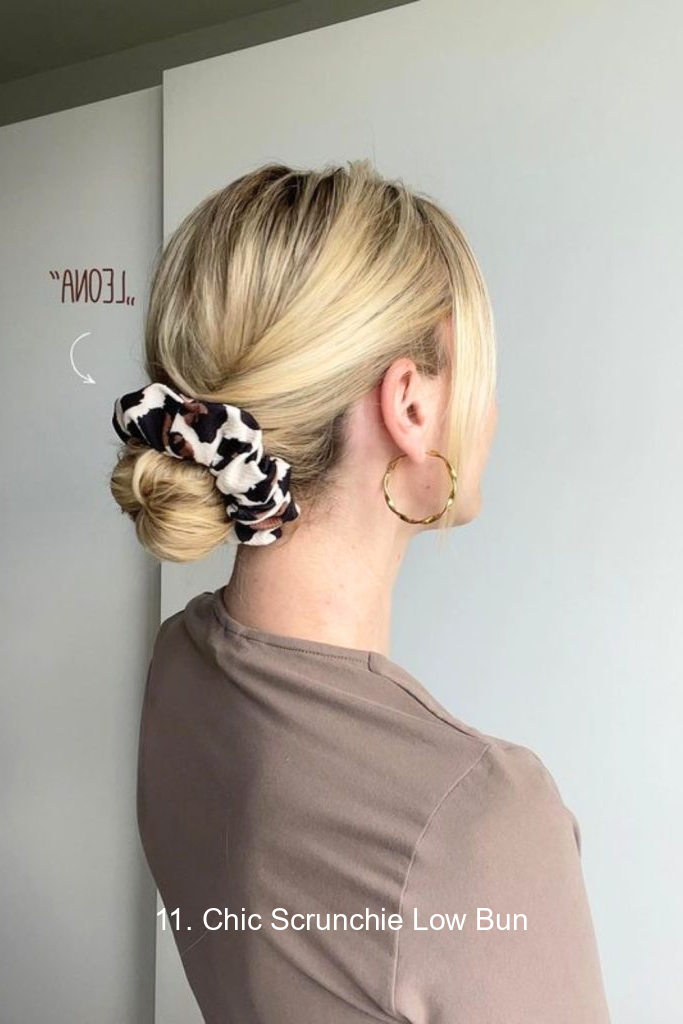 11. Chic Scrunchie Low Bun