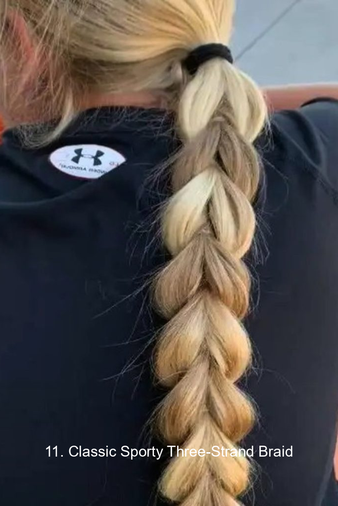 11. Classic Sporty Three-Strand Braid