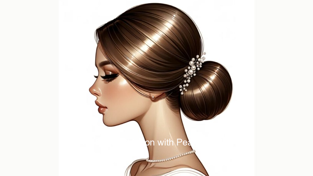 11. Sleek Chignon with Pearl Accents