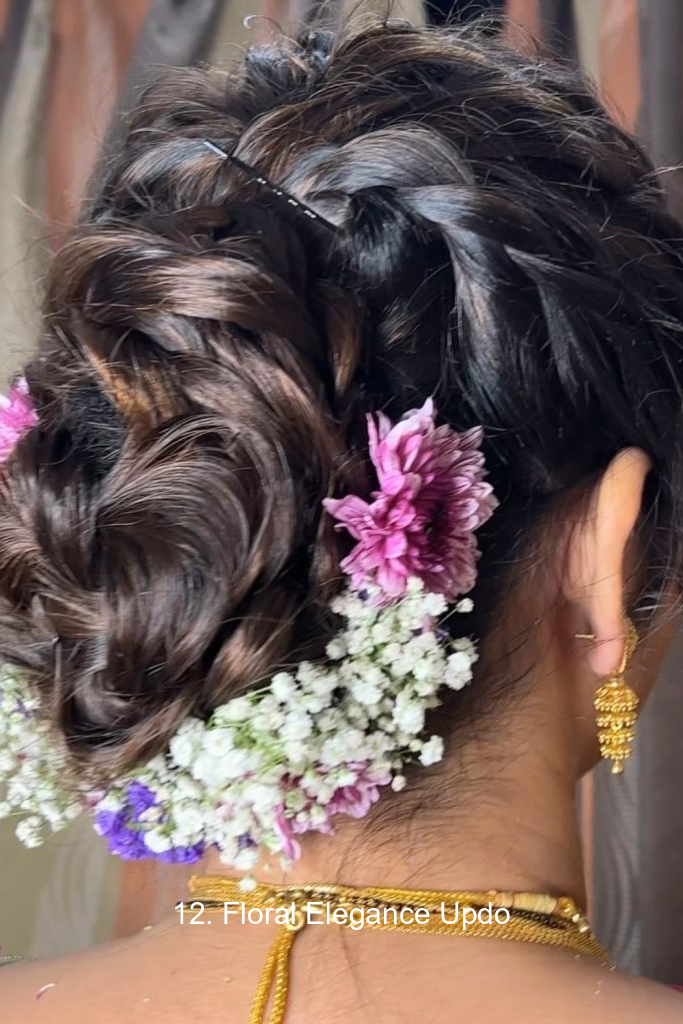 12. Floral Elegance Updo