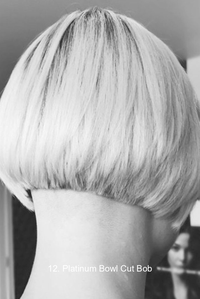 12. Platinum Bowl Cut Bob