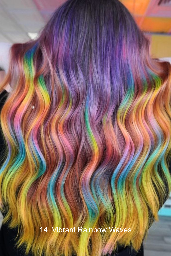 14. Vibrant Rainbow Waves