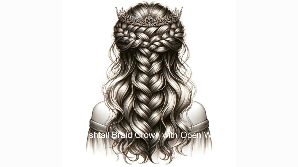 15. Fishtail Braid Crown with Open Waves