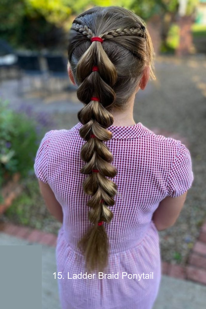 15. Ladder Braid Ponytail