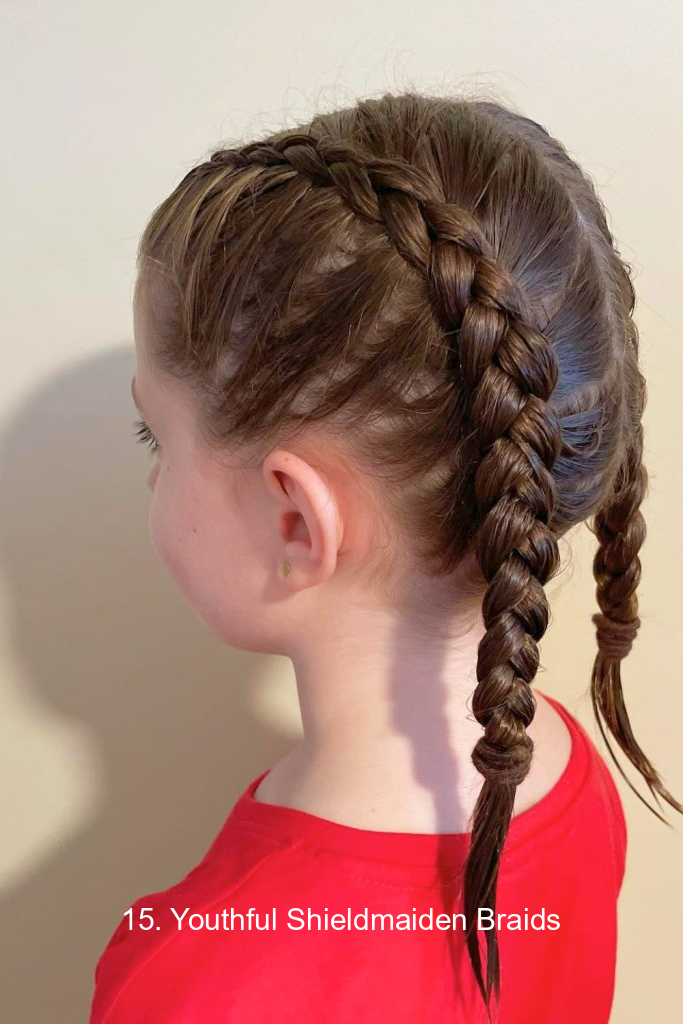 15. Youthful Shieldmaiden Braids