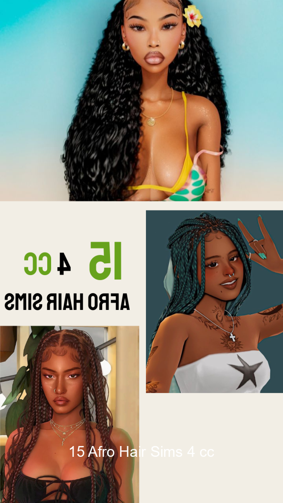 15 Afro Hair Sims 4 cc