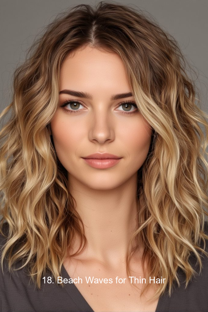 18. Beach Waves for Thin Hair