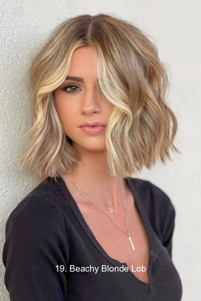 19. Beachy Blonde Lob