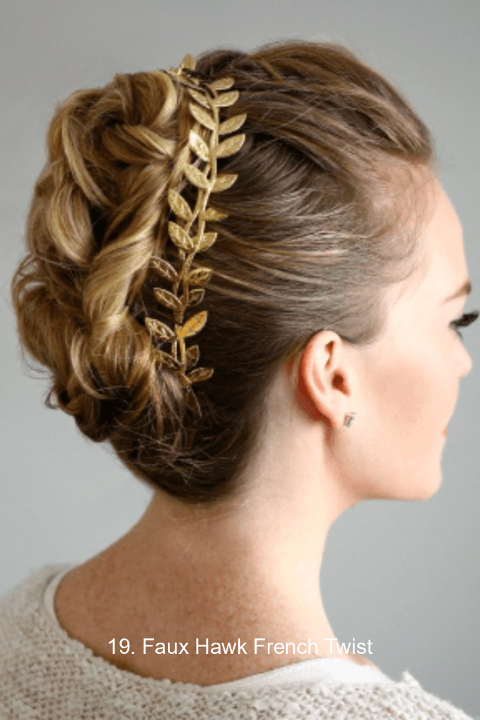 19. Faux Hawk French Twist