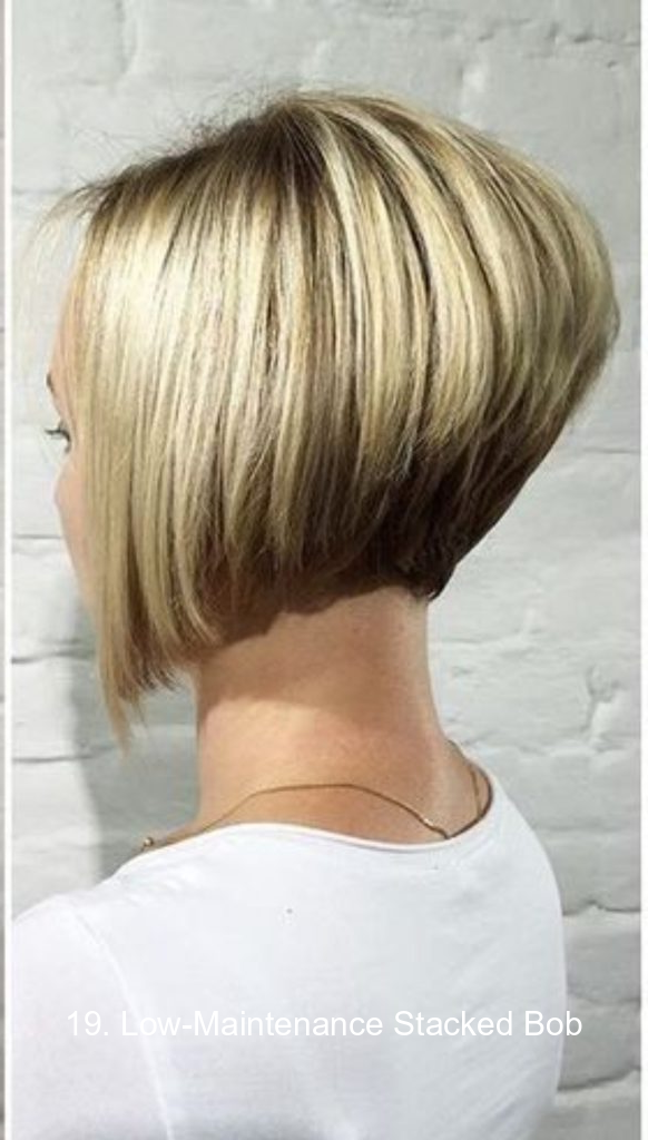 19. Low-Maintenance Stacked Bob