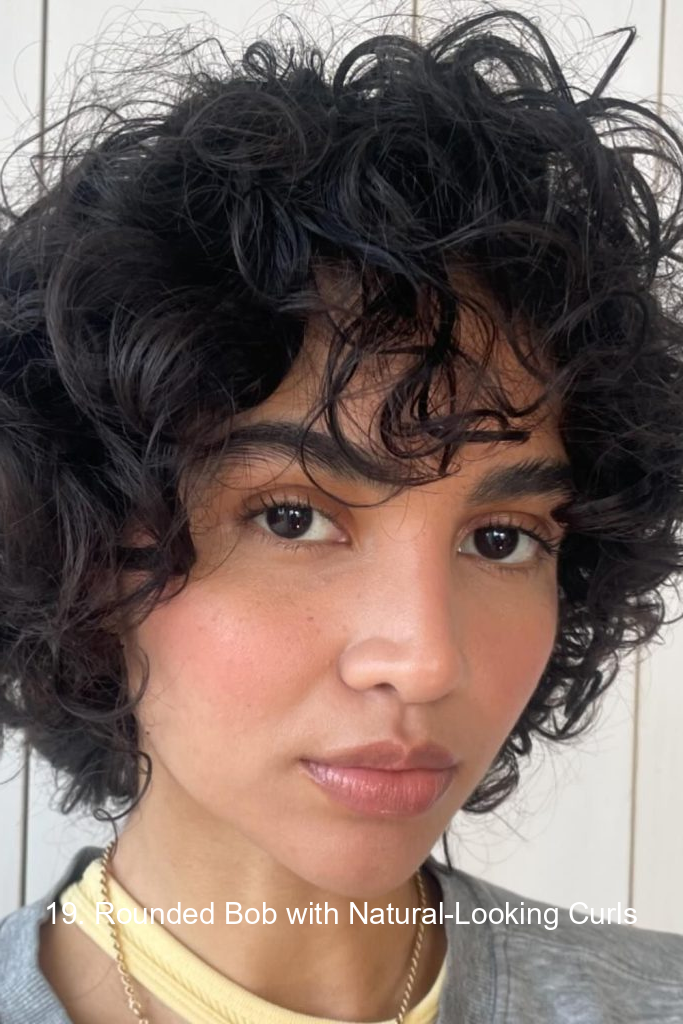 19. Rounded Bob with Natural-Looking Curls