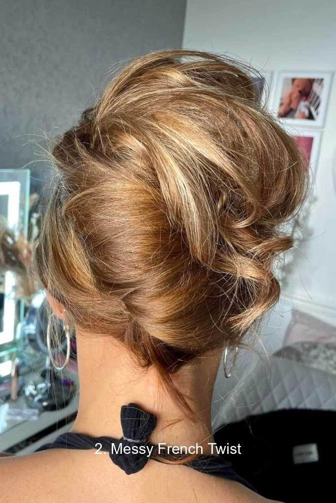 2. Messy French Twist