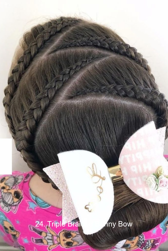 24. Triple Braided Bunny Bow