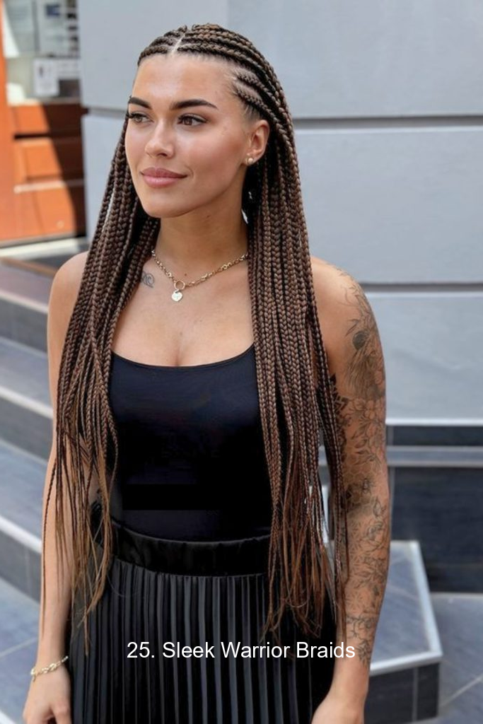 25. Sleek Warrior Braids