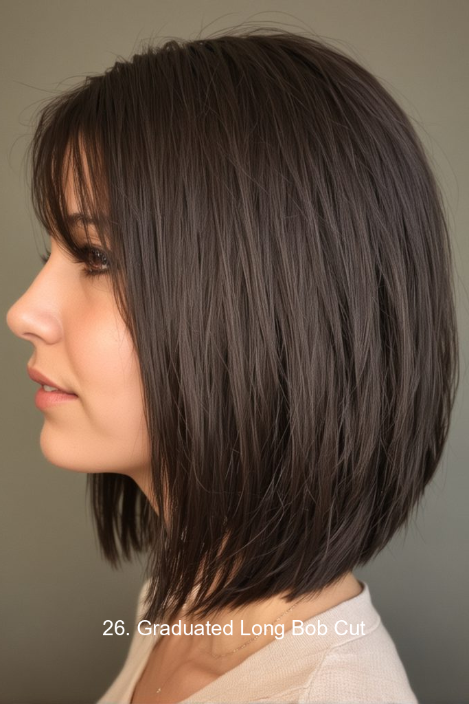 26. Graduated Long Bob Cut