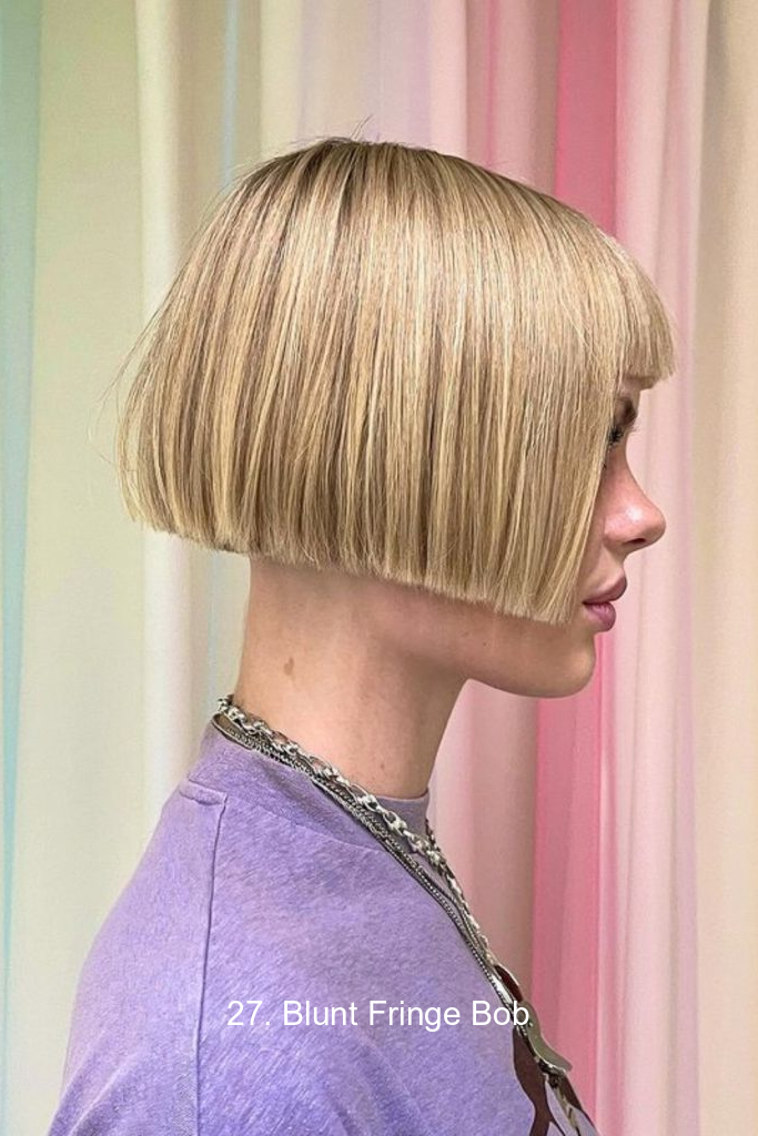 27. Blunt Fringe Bob