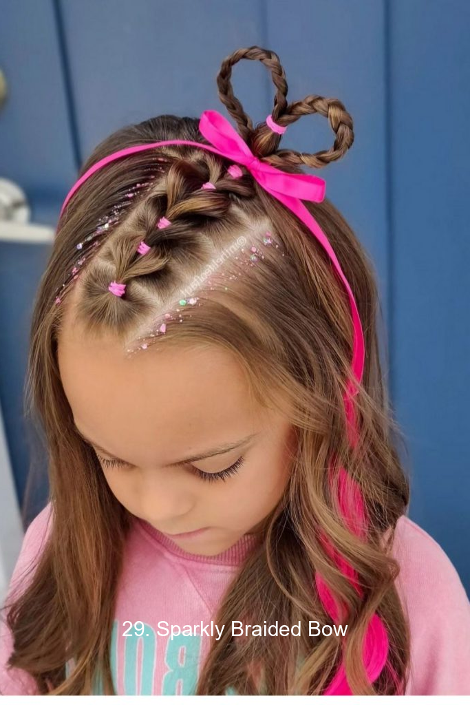 29. Sparkly Braided Bow