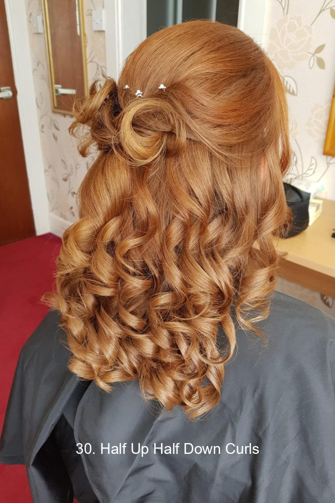 30. Half Up Half Down Curls