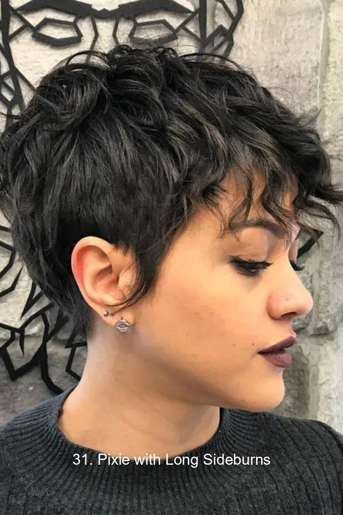 31. Pixie with Long Sideburns