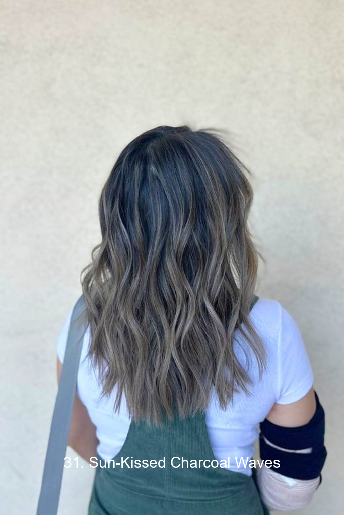 31. Sun-Kissed Charcoal Waves