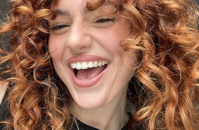 35. Fiery Red Curly Layers