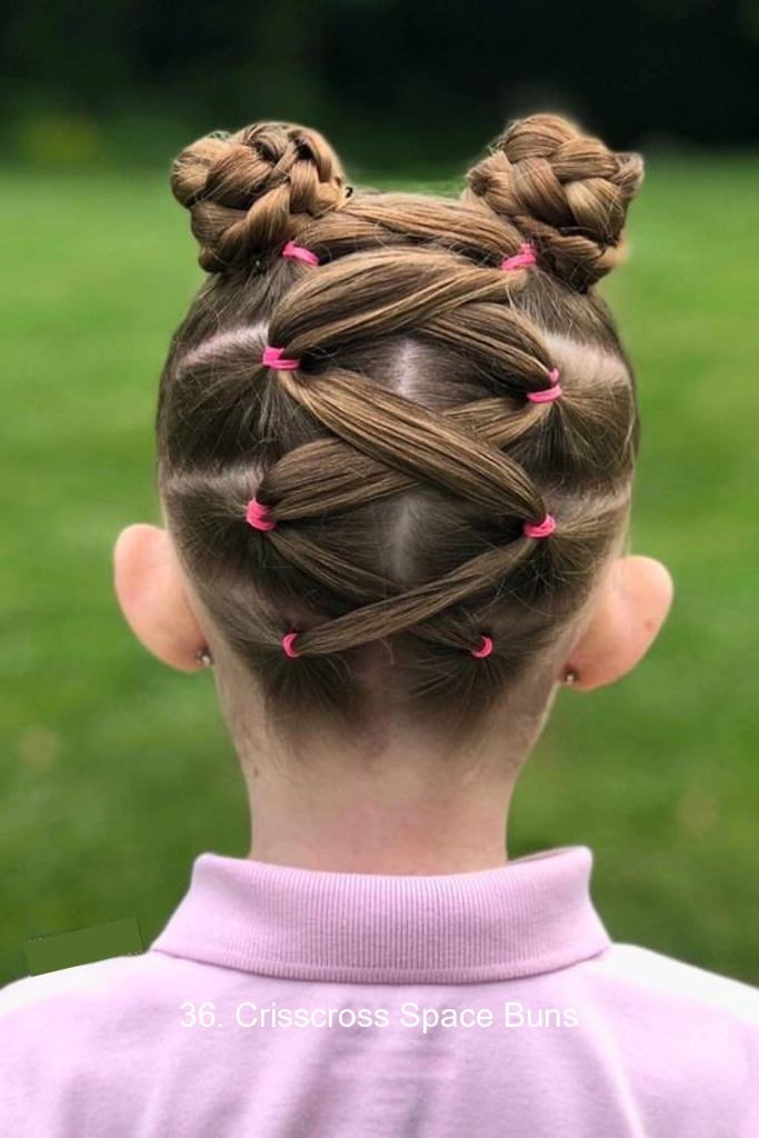 36. Crisscross Space Buns