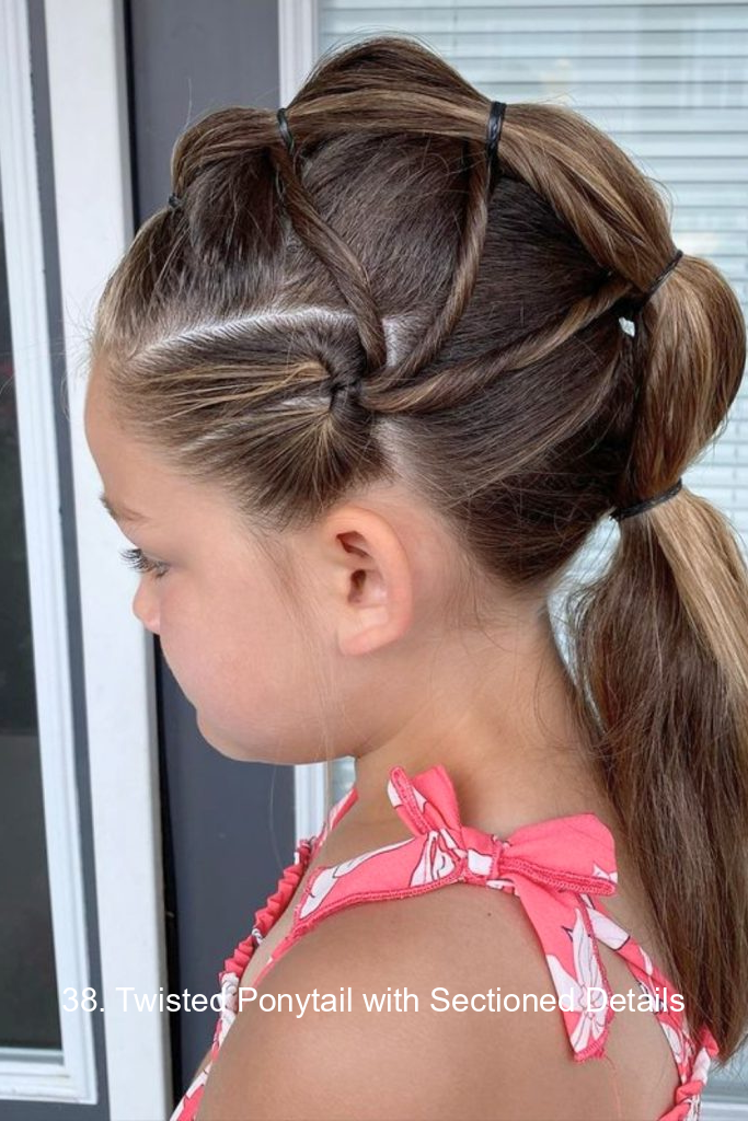 38. Twisted Ponytail with Sectioned Details