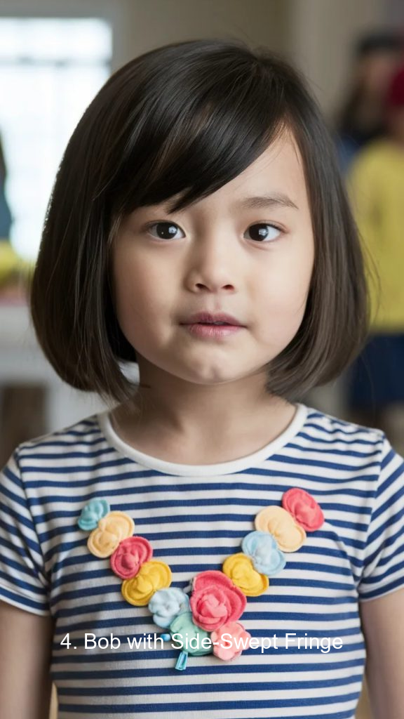 4. Bob with Side-Swept Fringe