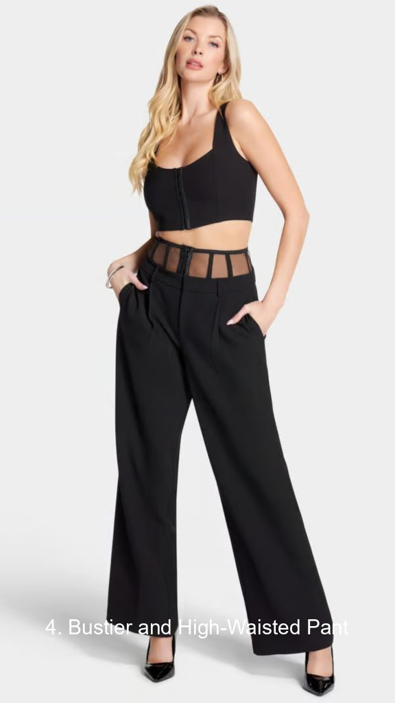 4. Bustier and High-Waisted Pant