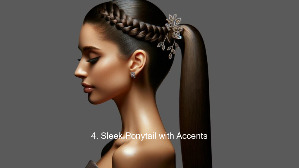 4. Sleek Ponytail with Accents