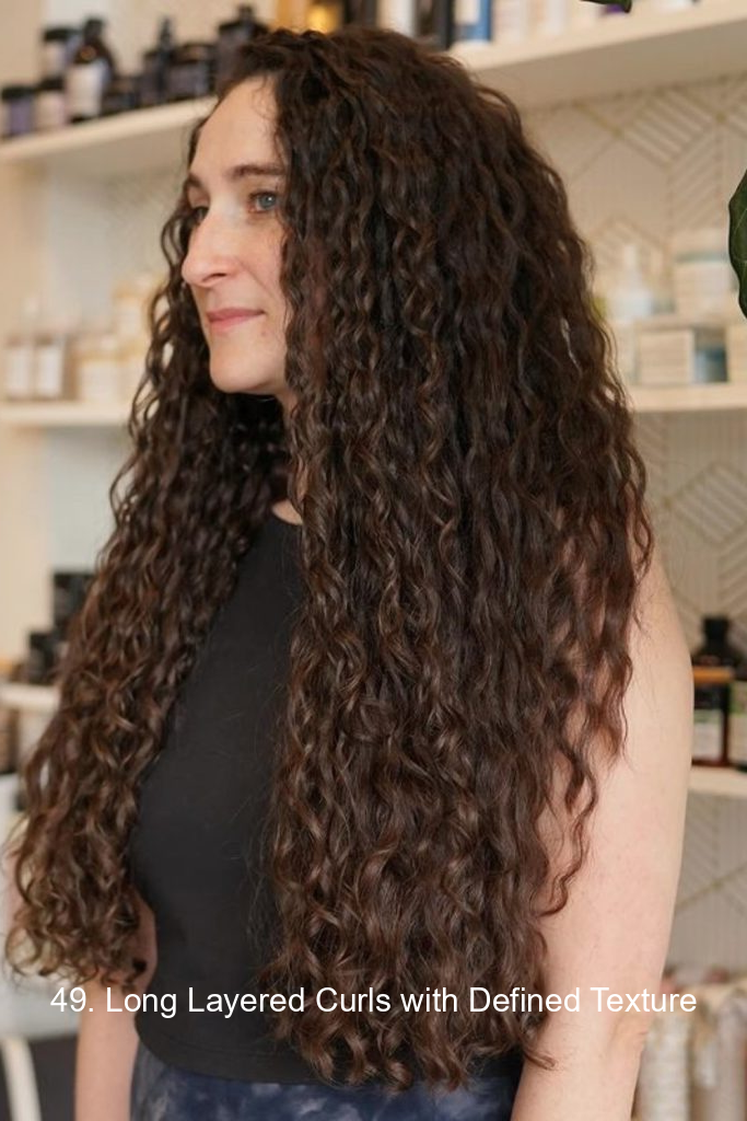 49. Long Layered Curls with Defined Texture