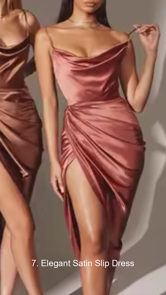 7. Elegant Satin Slip Dress