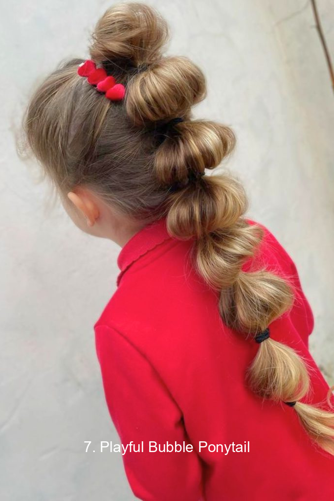 7. Playful Bubble Ponytail